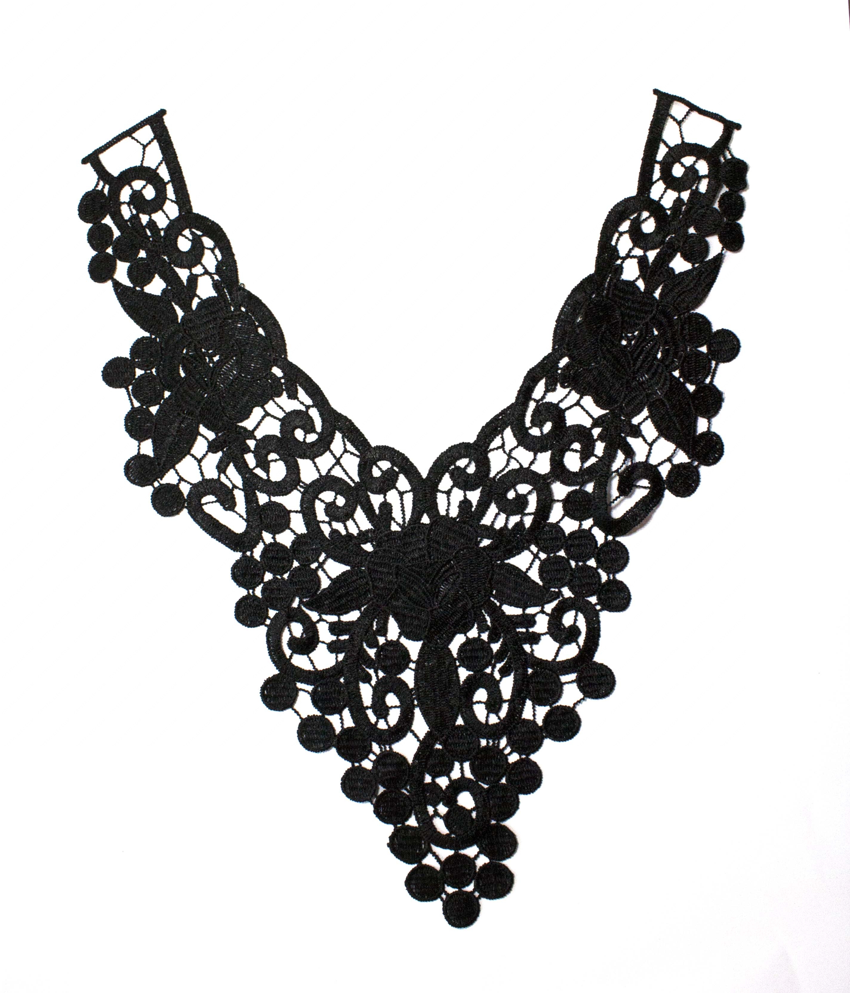 Мереживний лейс Black 40х29см
